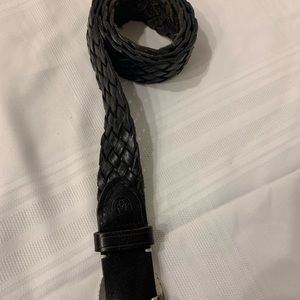 Ariat woven black leather belt